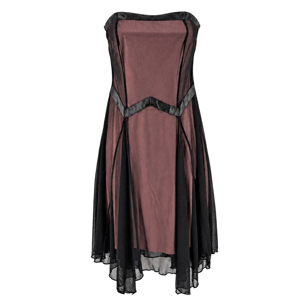 City Triangles Vintage Strapless Mesh Handkerchief Dress S Whimsigoth